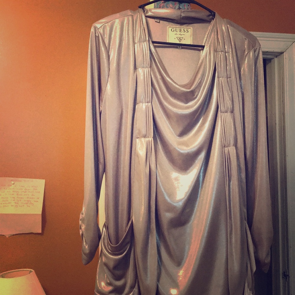 Guess. Blouse plus cardigan match set.